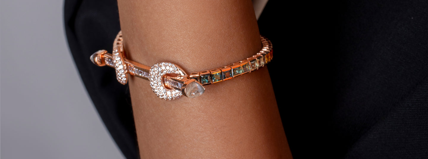 Ananya's Chakra Bracelet in 18K Gold and best quality diamonds in the world