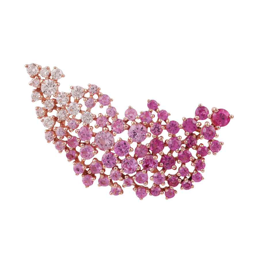Scatter Diamond Ear Jackets, Pink Sapphires Rose