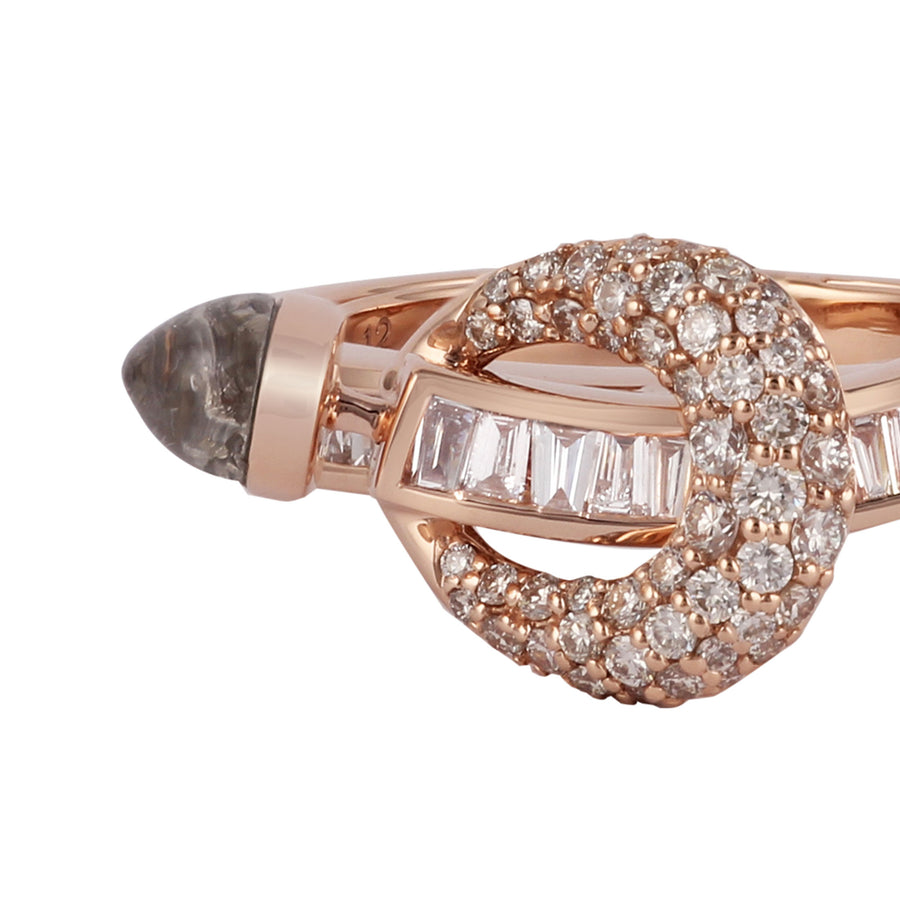 Chakra Diamond Baguette Ring, Rose