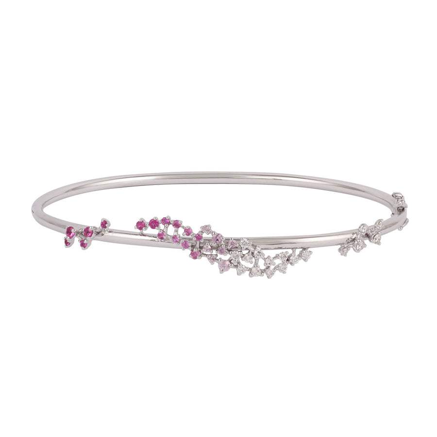 Scatter Floating Bangle Pink Sapphire