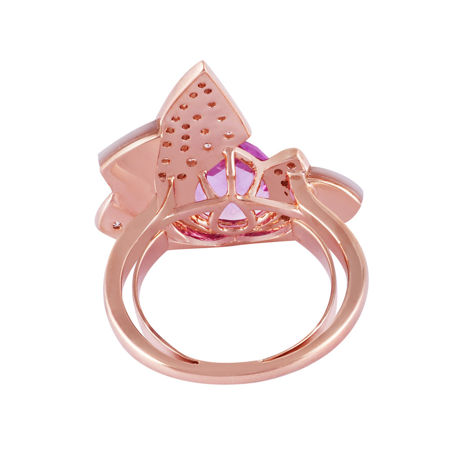 Mogra Layered Ring, Pink Sapphire